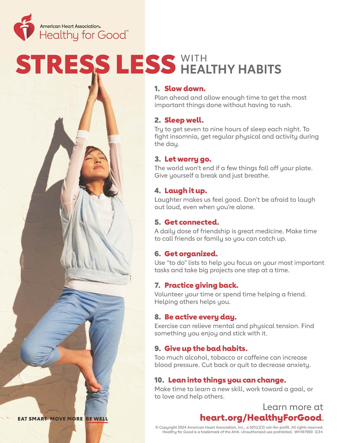 Fight Stress with Healthy Habits infographic
