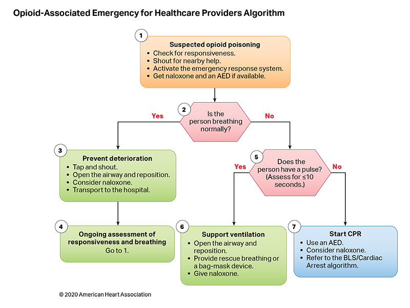 Figure 14. Opioid-Associated Emergency for Healthcare Providers Algorithm.