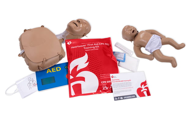 Heartsaver First Aid CPR AED Training Kit Adult and Child