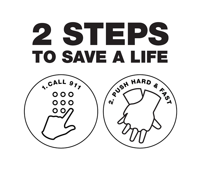 2 Steps To Save A Life 1. Call 911 2. Push hard & fast