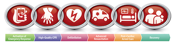 Adult Out-of-hospital Chain of Survival graphic