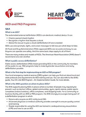 AED PAD Q & A