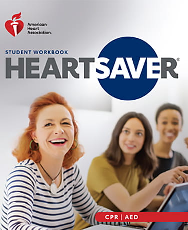 CPR AED Heartsaver Student Workbook cover 375x465