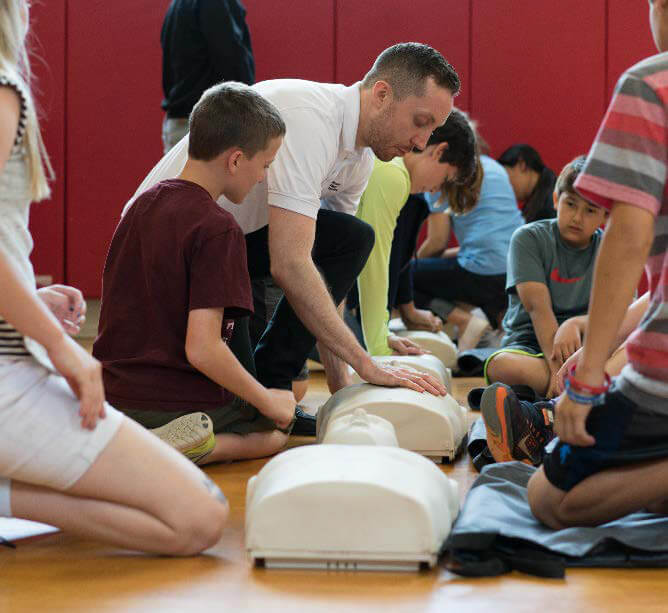 Lake Highlands training CPR in Schools