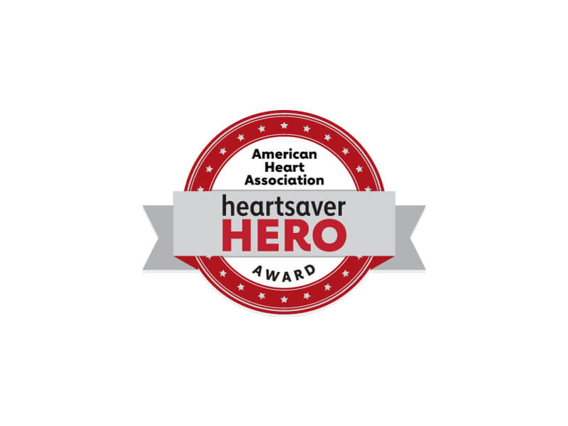 Heartsaver Hero Award badge