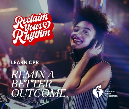 Reclaim Your Rhythm Learn CPR Remix A Better Outcome page banner