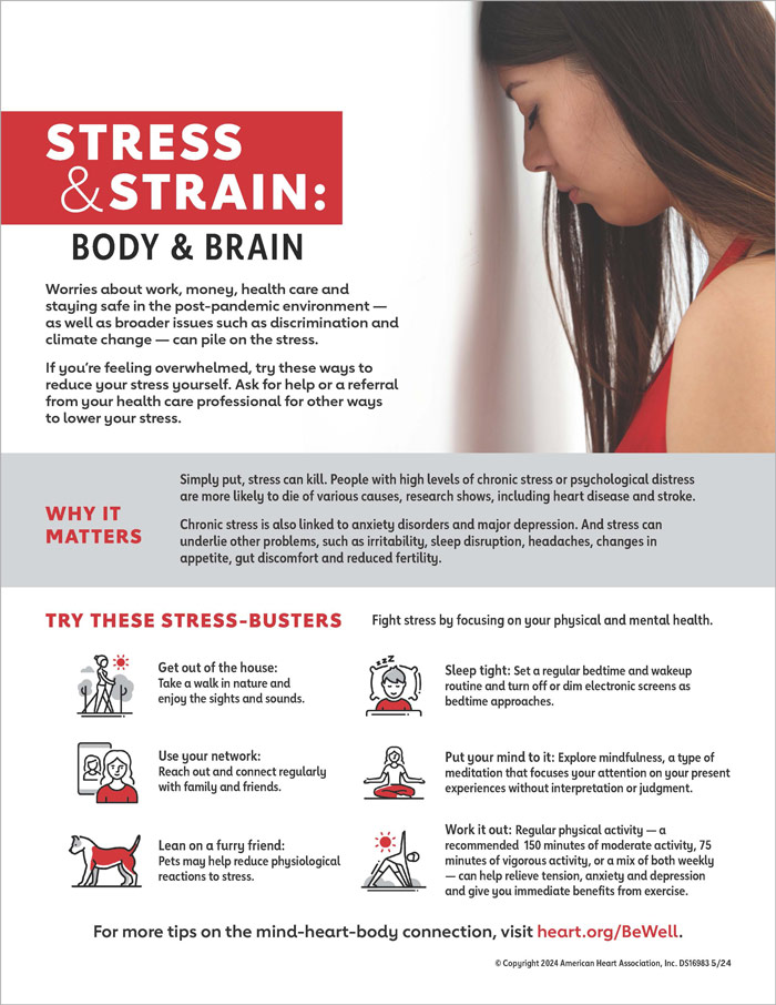 Stress Strain Body Brain Infographic