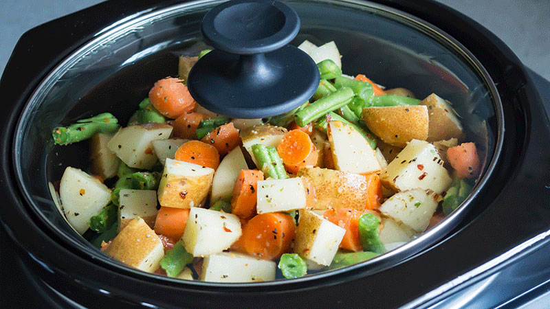 cooking vegetables in slow cooker