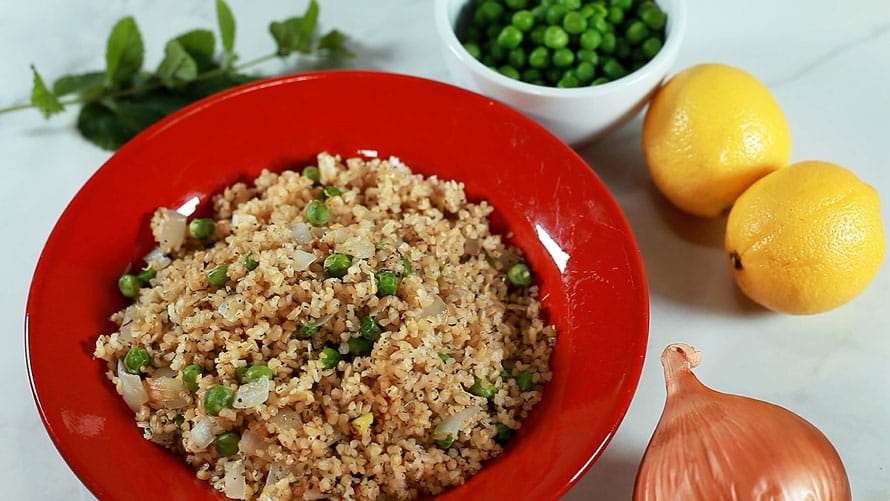 Bulgur and Green Peas American Heart Association CPR & First Aid