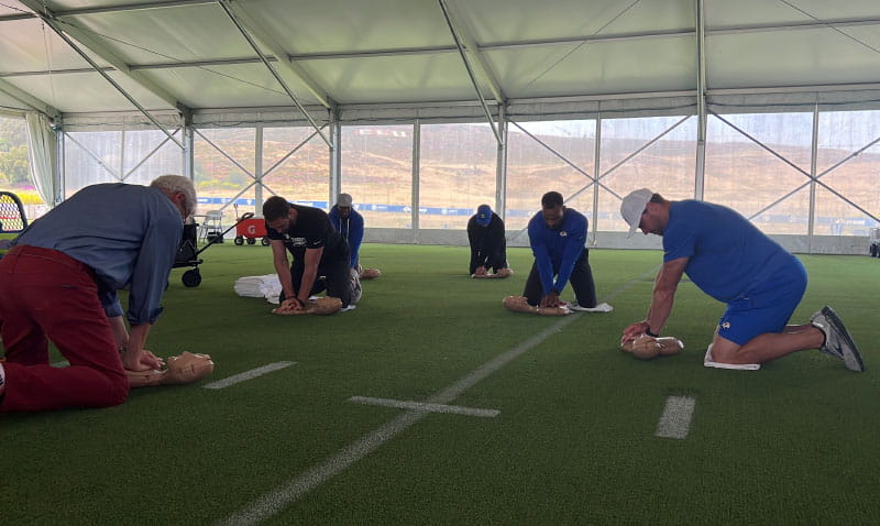 Bengals coaching staff takes part in hands-on CPR, AED training