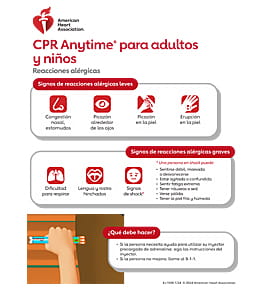 Reacciones alérgicas de RCP en adultos y niños, español image