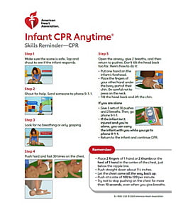 Infant CPR Anytime Skills Reminder CPR image