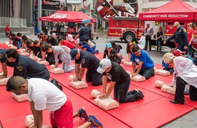 AHA's Hands-Only CPR mobile tour visits southern Maine teaching CPR AHA's Hands-Only CPR mobile tour visits southern Maine teaching CPR image
