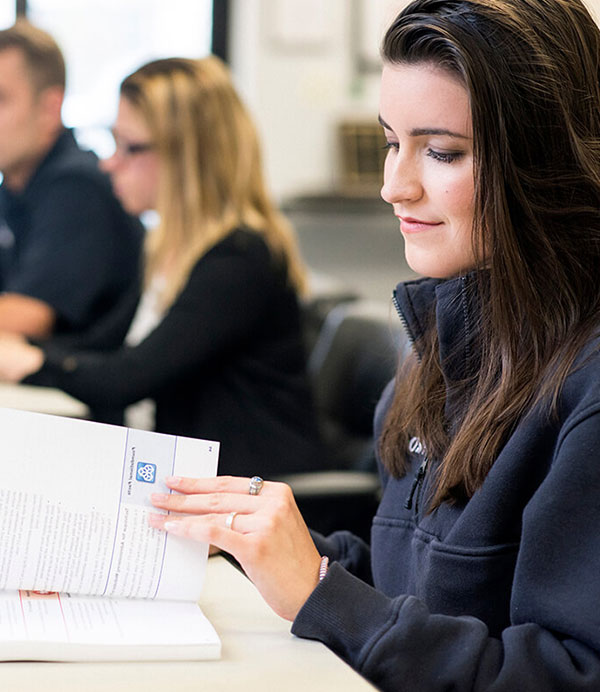 female student using Find a Course