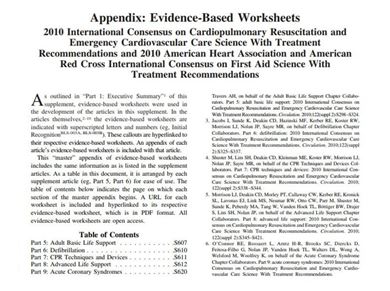 Evidence-Based Worksheets Evidence-Based Worksheets